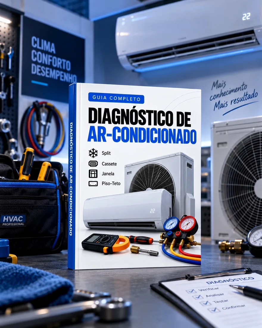 Capa do Guia Completo de Diagnóstico de Ar-Condicionado